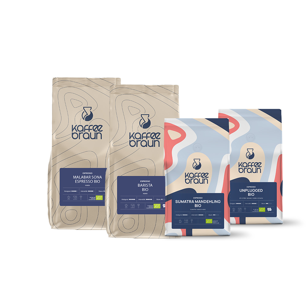 Probierpaket BIO ESPRESSO Online Kaufen Kaffee Braun